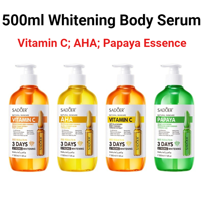 Vitamin C Serum Face - 사도어 AHA 화이트닝 바디 에센스 500ml