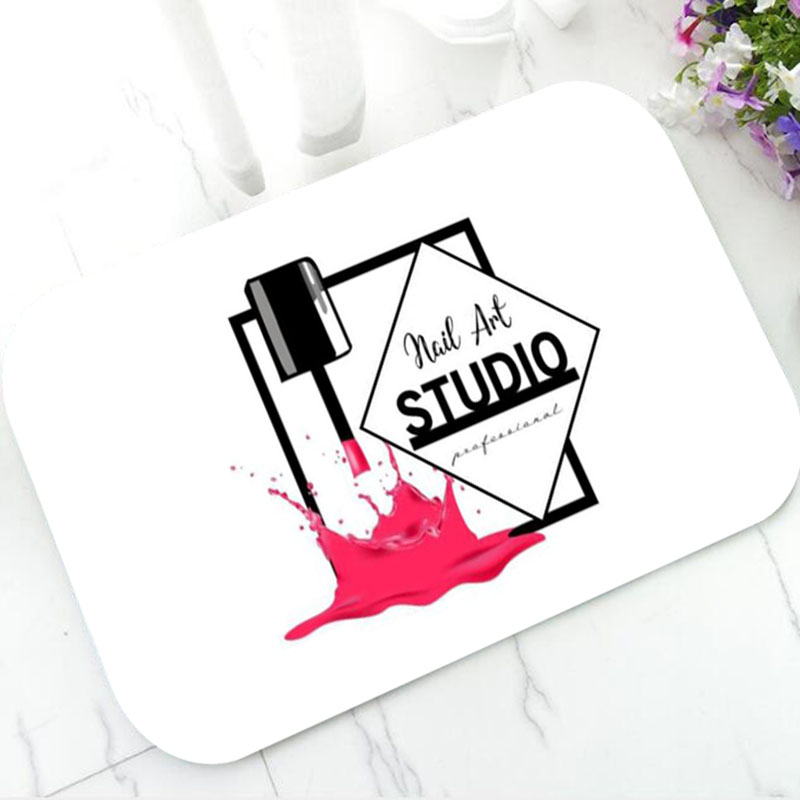트렌디 블랙 골드 네일 아트 스튜디오 웰컴 도어 매트  - Beauty Makeup Studio 리뷰 및 가격