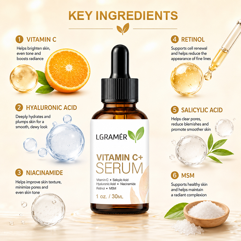 비타민 C+ 히알루론산 함유 브라이트닝 안티에이징 수분 - Vitamin C Serum Face 리뷰 및 가격
