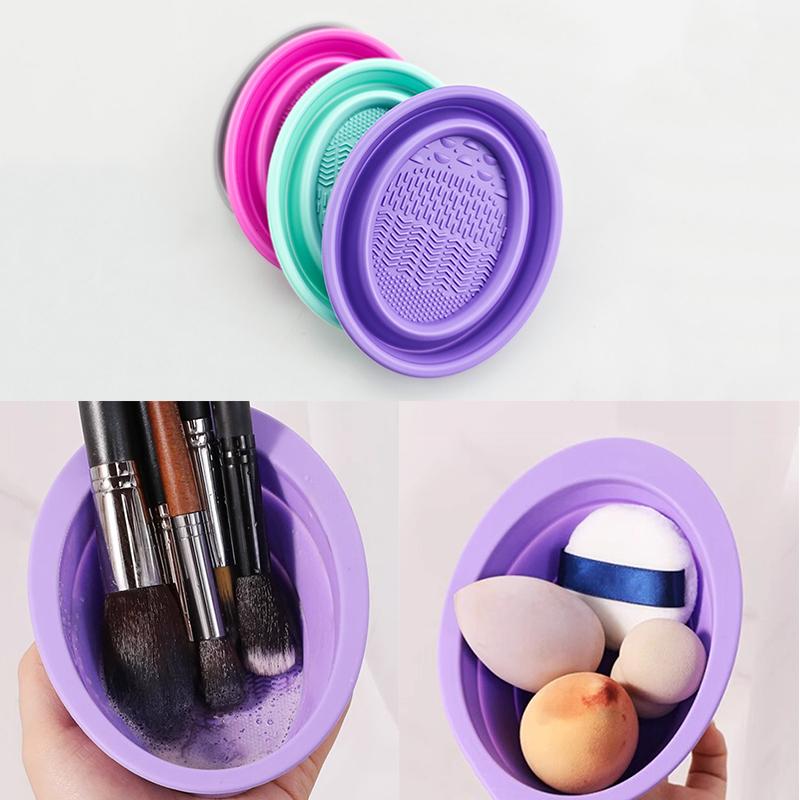 부드러운 실리콘 메이크업 브러쉬 클리너 접이식 파우더  - Beauty Makeup Box 리뷰 및 가격