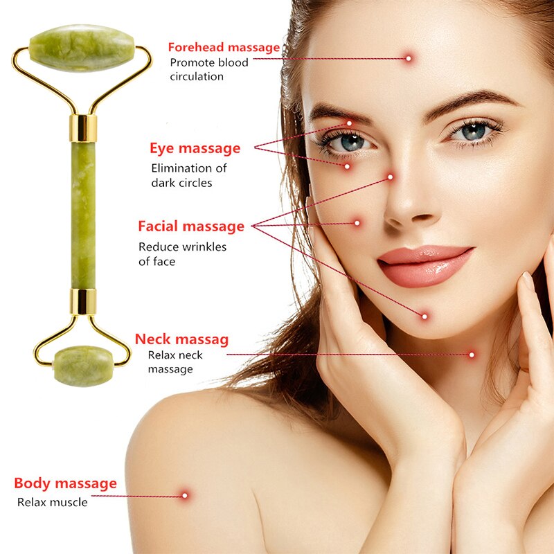 스킨 케어 석영 스톤 천연 페이스 옥 롤러 세트 냉각  - Jade Roller Gua Sha 리뷰 및 가격