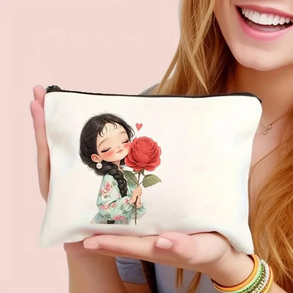 빈티지 시크 메이크업 가방 지퍼 클로저 대용량 소녀 화 - Beauty Bag Makeup 리뷰 및 가격