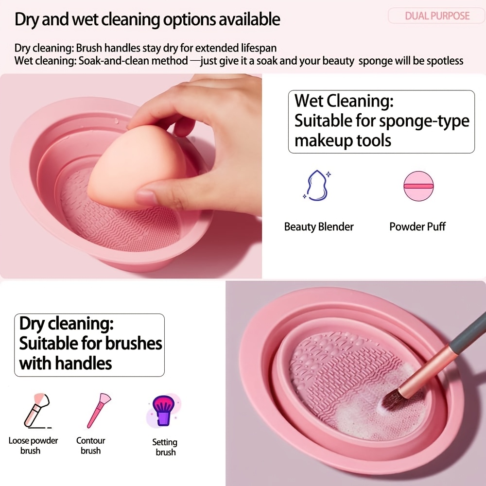 접이식 실리콘 메이크업 브러쉬 클리너 볼, 브러쉬, 퍼 - Cosmetic Sponge 리뷰 및 가격