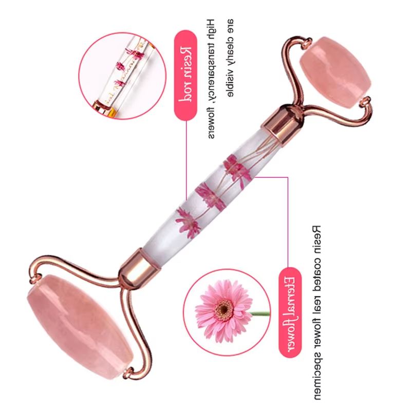 로즈 쿼츠 영원한 꽃 롤러 페이셜 마사지기, 구아샤 스 - Jade Roller Gua Sha 리뷰 및 가격