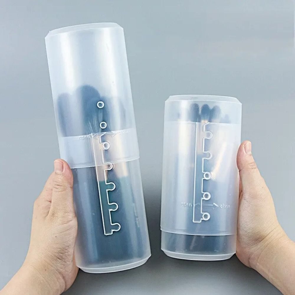 투명 메이크업 브러시 홀더 높이 조절 가능 먼지 방지  - Beauty Makeup Box 리뷰 및 가격