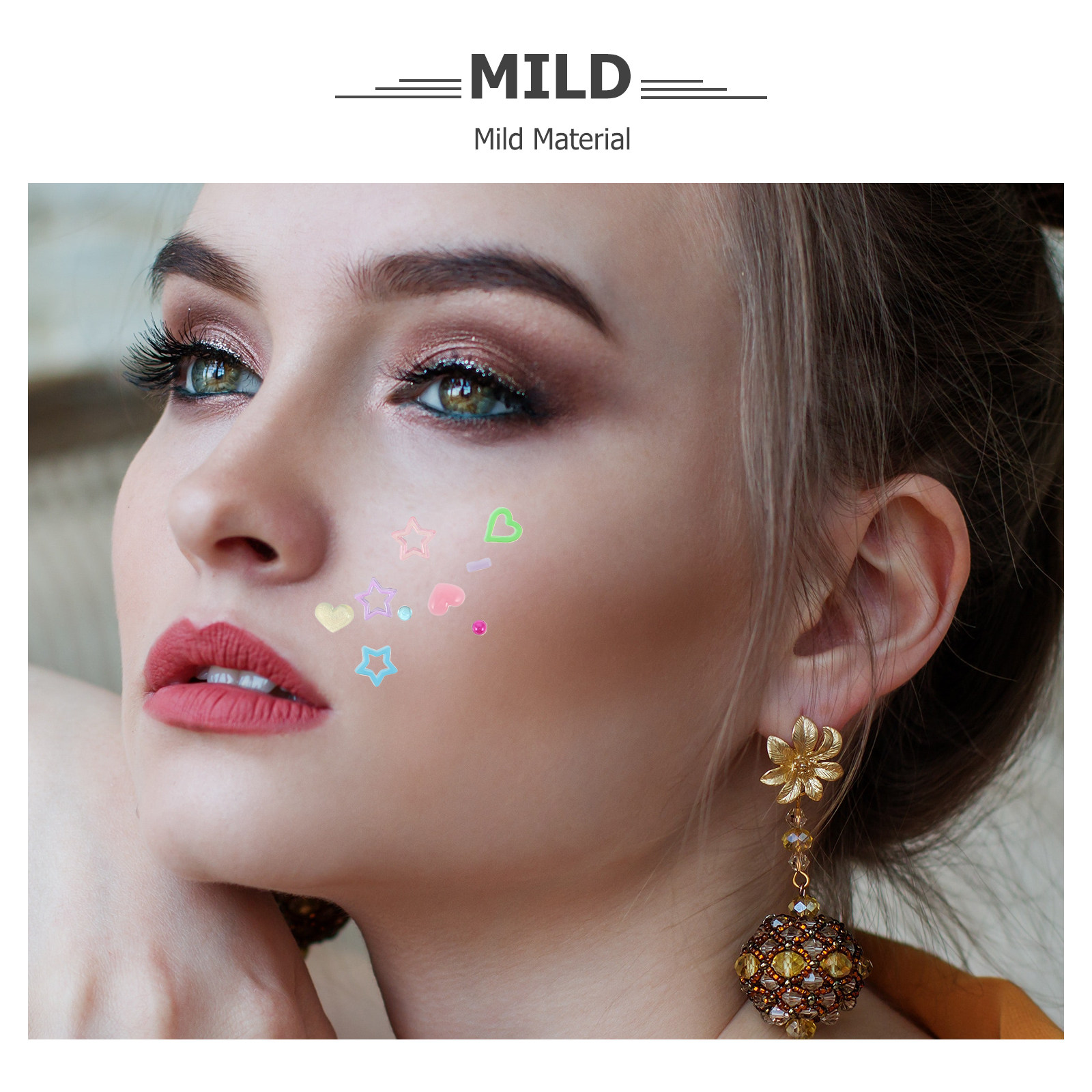 여성용 DIY 메이크업 보석 스티커 10매, 셀프 접착 - Beauty Makeup Face 리뷰 및 가격