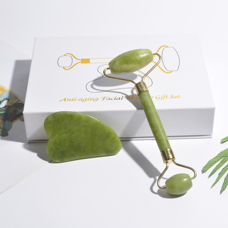천연 옥 롤러 페이스 구아샤 천연석 바디 목 마사지기  - Jade Roller Gua Sha 리뷰 및 가격