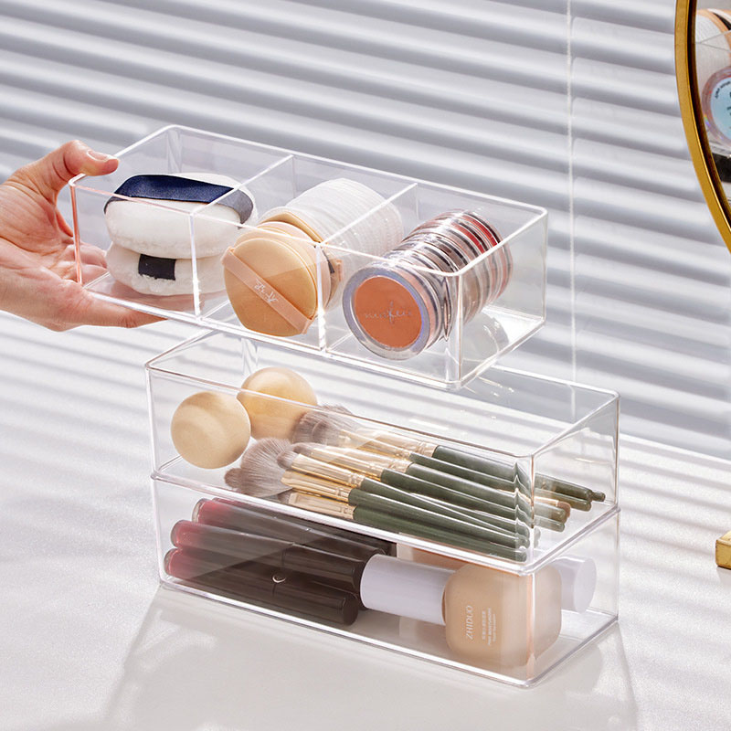 립스틱 메이크업 브러쉬를위한 아크릴 화장품 보관 상자  - Beauty Makeup Box 리뷰 및 가격