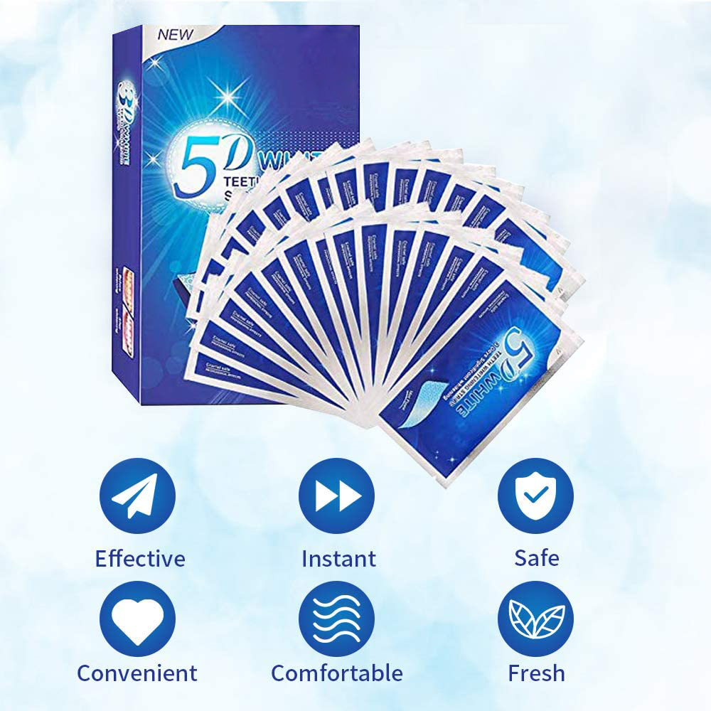 5D 화이트 치아 미백 스트립 미백 젤 화이트 스트립  - Teeth Whitening Strips 리뷰 및 가격