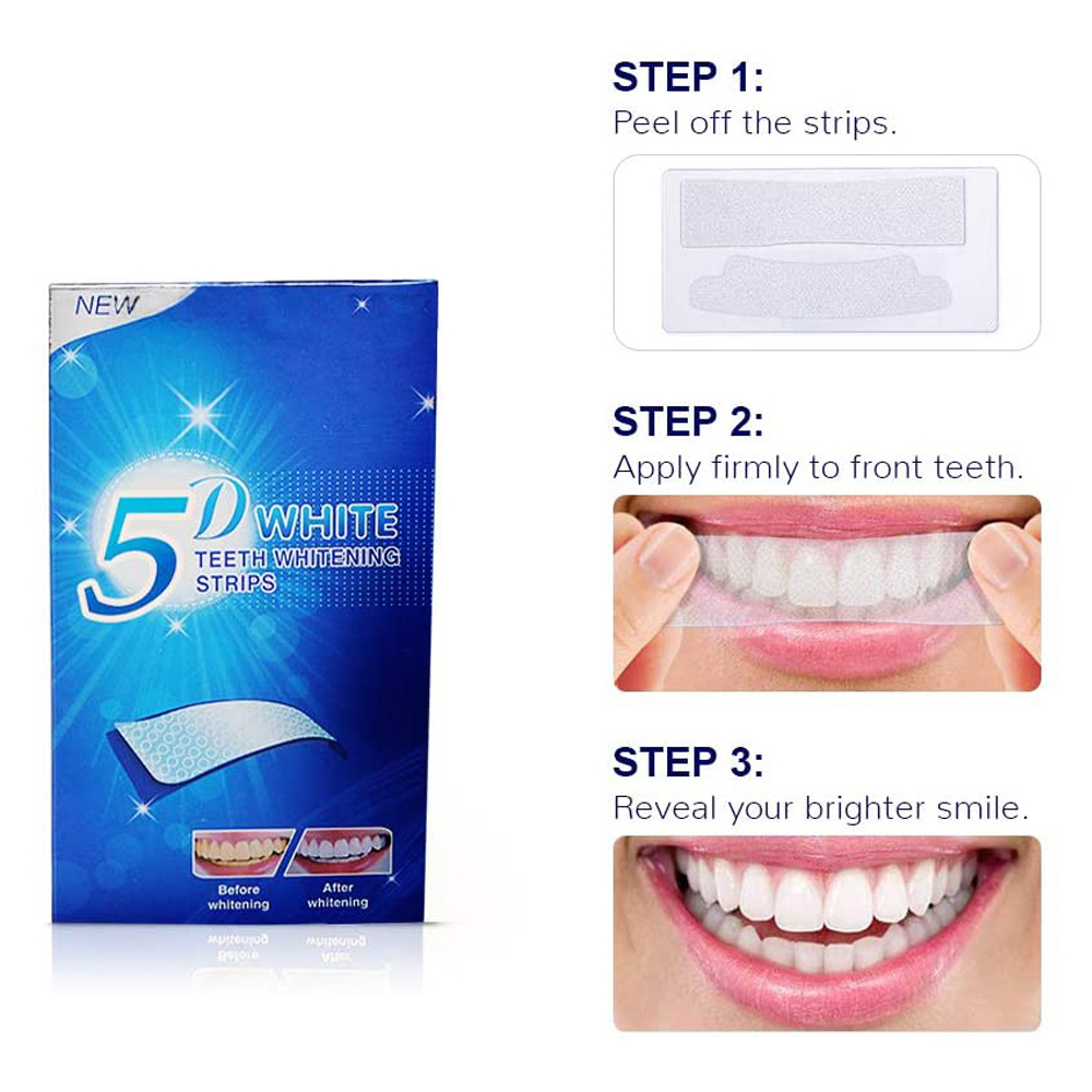 5D 화이트 치아 미백 스트립 미백 젤 화이트 스트립  - Teeth Whitening Strips 리뷰 및 가격
